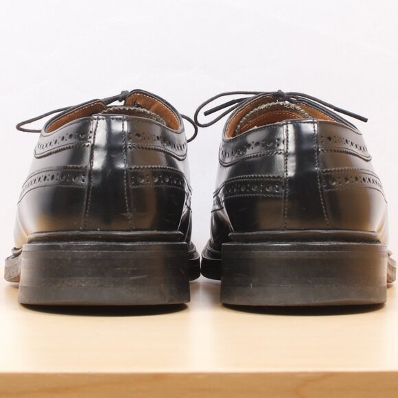 VTG Dack's Round-toe Dufferin Men's Brogue Shoe 7.5G Black 🇬🇧 Calfskin EUC - Picture 4 of 8